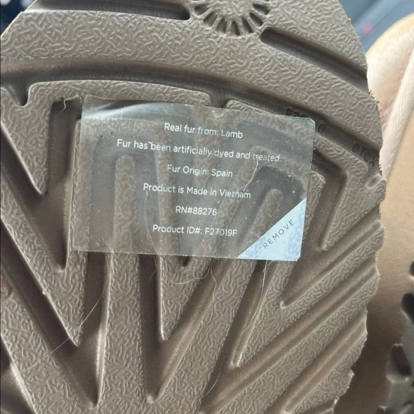 UGG Classic Fluff Pin Mini Boot, Antique Pearl - Picture 5 of 11